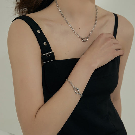 316 チタンスチールロックデザインブレス