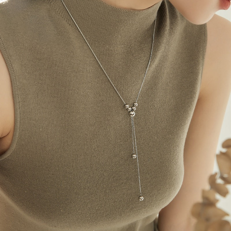 欲墜抽繩調節チタンボールネック