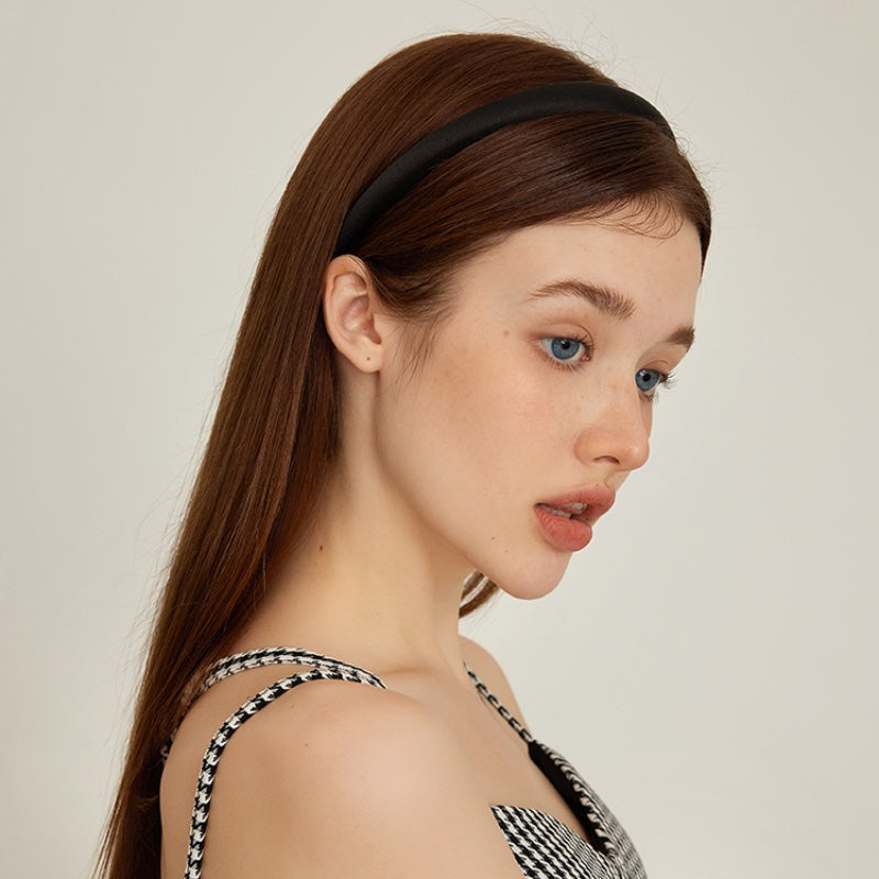 シルク光沢ナローヘアバンド
