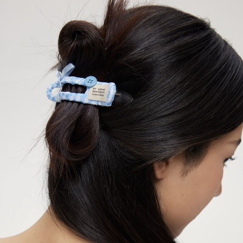 カラーストライプヘアクリップ