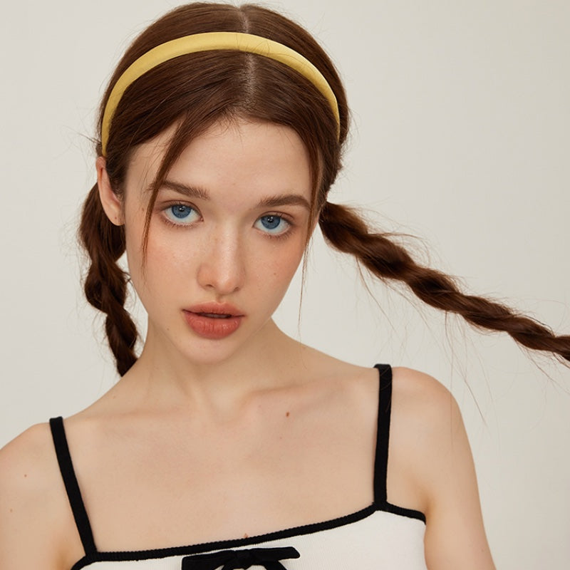 シルク光沢ナローヘアバンド