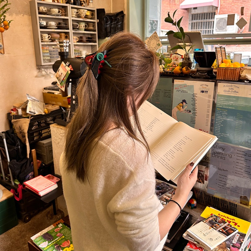 韓系リボンポイントヘアグリップセット