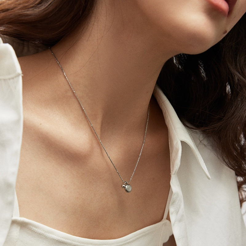 猫目石チタンスチール 18K 金メッキネック