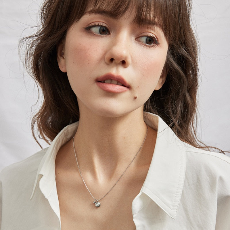 猫目石チタンスチール 18K 金メッキネック