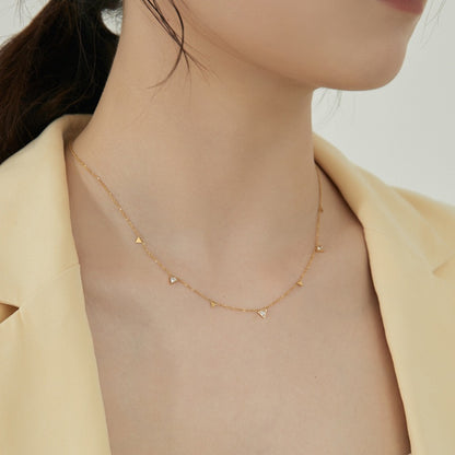 316 チタン 18K メッキ多層幾何ネック