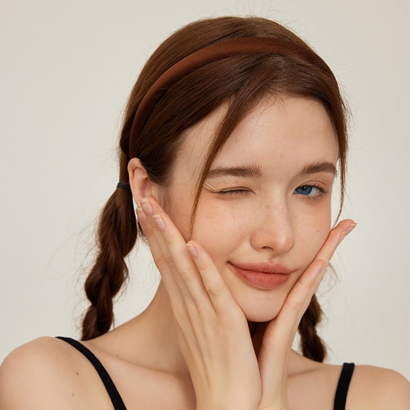 シルク光沢ナローヘアバンド