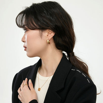 クロスリングマットゴールド銀ピンピアス