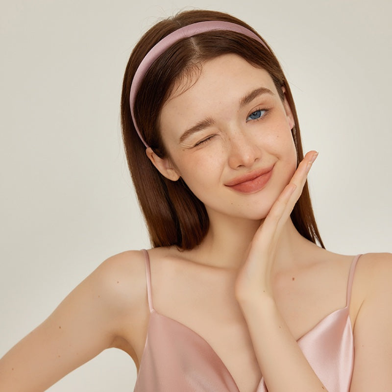 シルク光沢ナローヘアバンド
