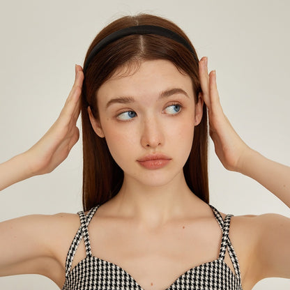 シルク光沢ナローヘアバンド