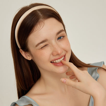 シルク光沢ナローヘアバンド
