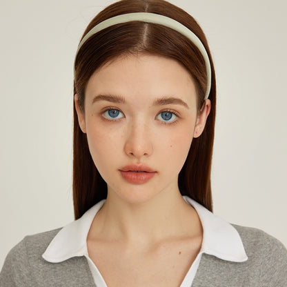 シルク光沢ナローヘアバンド