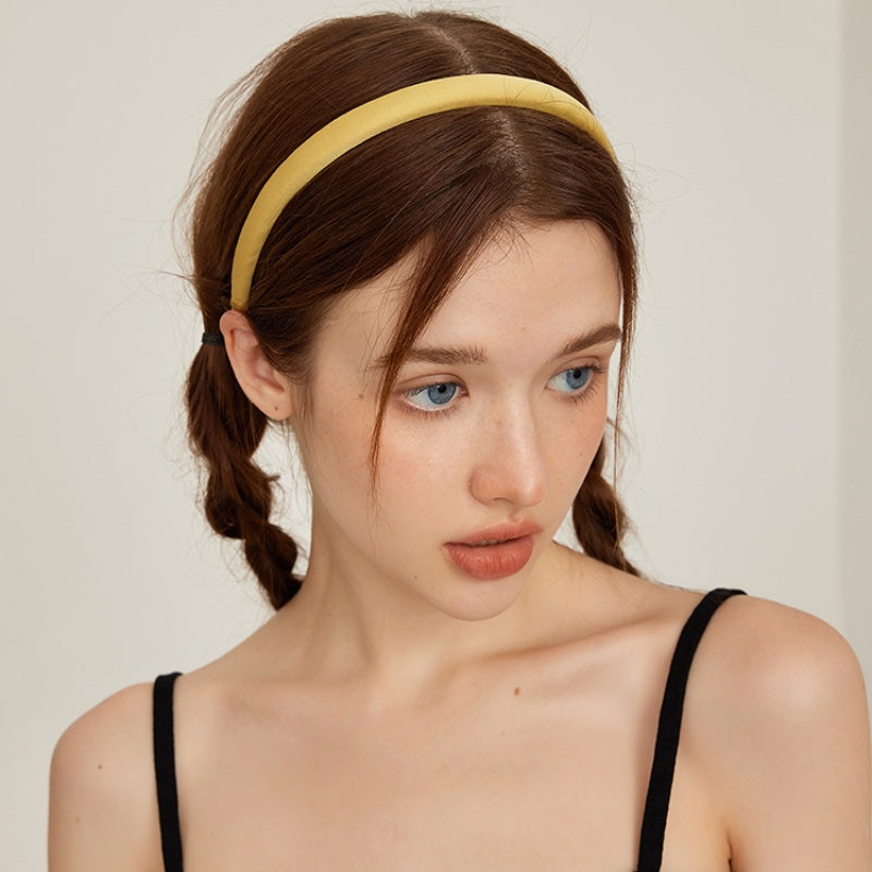 シルク光沢ナローヘアバンド