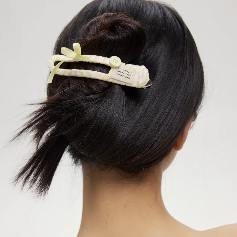 カラーストライプヘアクリップ