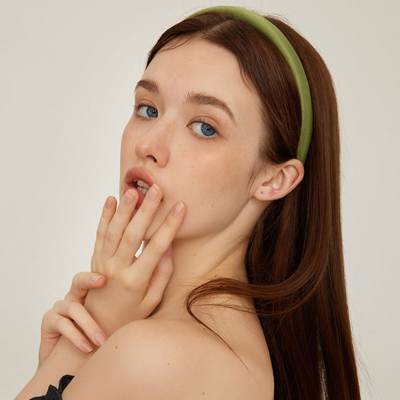 シルク光沢ナローヘアバンド