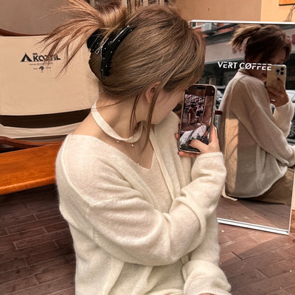 韓系リボンポイントヘアグリップセット