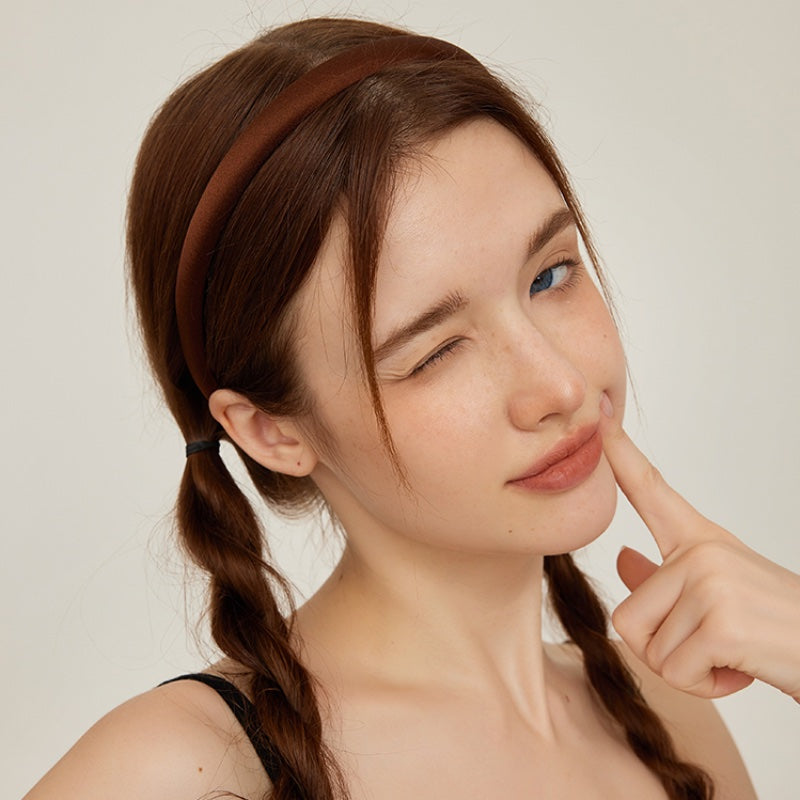 シルク光沢ナローヘアバンド