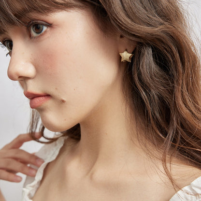 スターダブルサイド 14K 金メッキイヤリング