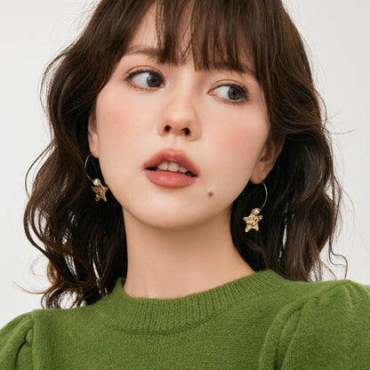 ごかっけい 14K メッキバロック真珠イヤーフック