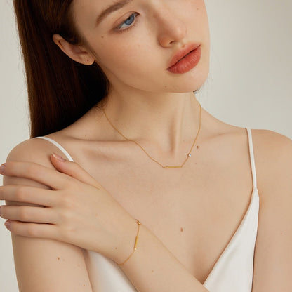 セグメント 18K メッキブレス