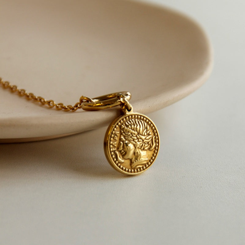 コイン 18K 金メッキ銅ネック