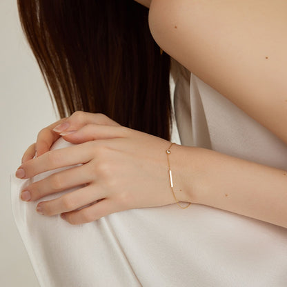 セグメント 18K メッキブレス