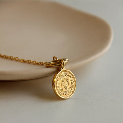 コイン 18K 金メッキ銅ネック
