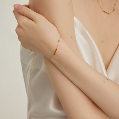 セグメント 18K メッキブレス