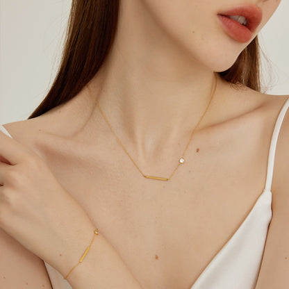 セグメント 18K メッキブレス