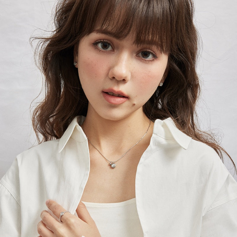 猫目石チタンスチール 18K 金メッキネック