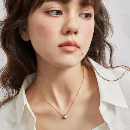 猫目石チタンスチール 18K 金メッキネック