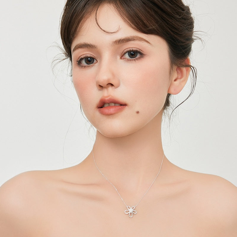 不規則花 S925 純銀ネック